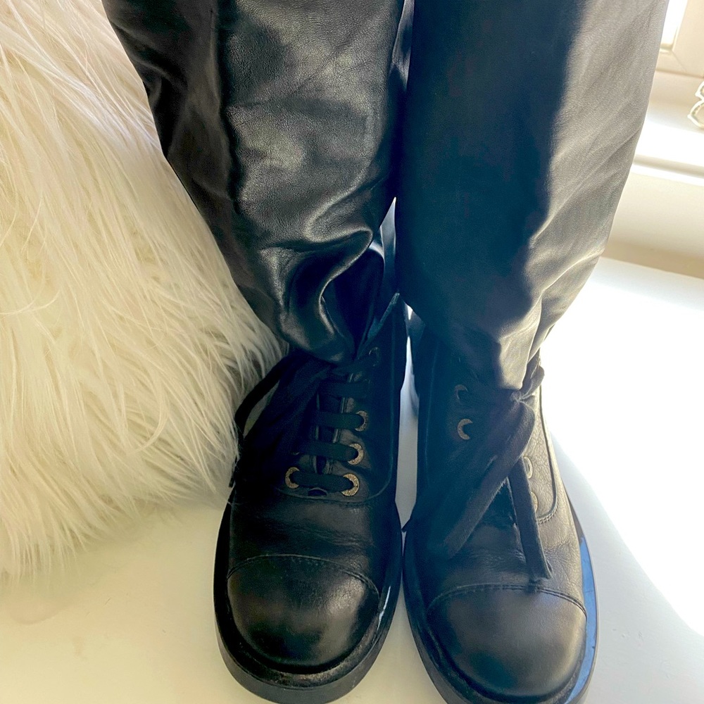 Authentic Chanel leather boots